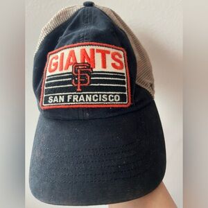 '47 Brand San Francisco Giants Trucker Hat  Mesh Back Black & Green Under-brim